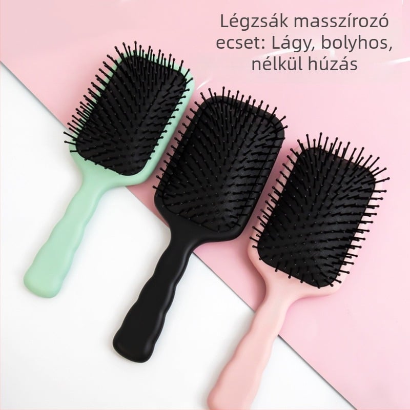 Légpárnás masszázs fésű – ABS, pneumatikus párna, fejbőr ápolás, kisimítás, háztartási használat