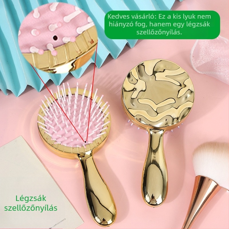 Mingxiang légpárnás hajfésű, műanyag, 45 g, mindennapos használatra