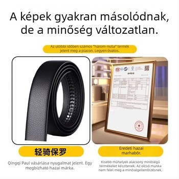 Férfi öv automata csattal – üzleti casual, szabadidő stílus, 2025 tavasz, Qingqi Paul