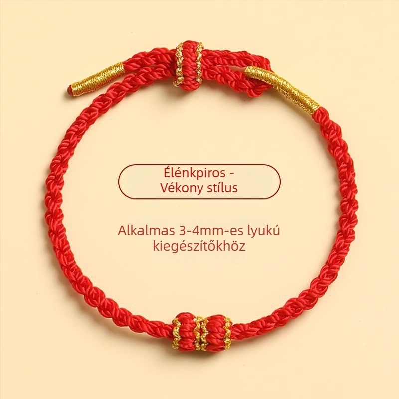 Fonott zsinór karkötő, etnikus stílus, uniszex, kézzel kötött, egyedi csomagolás, 2024 tavaszán megjelenés