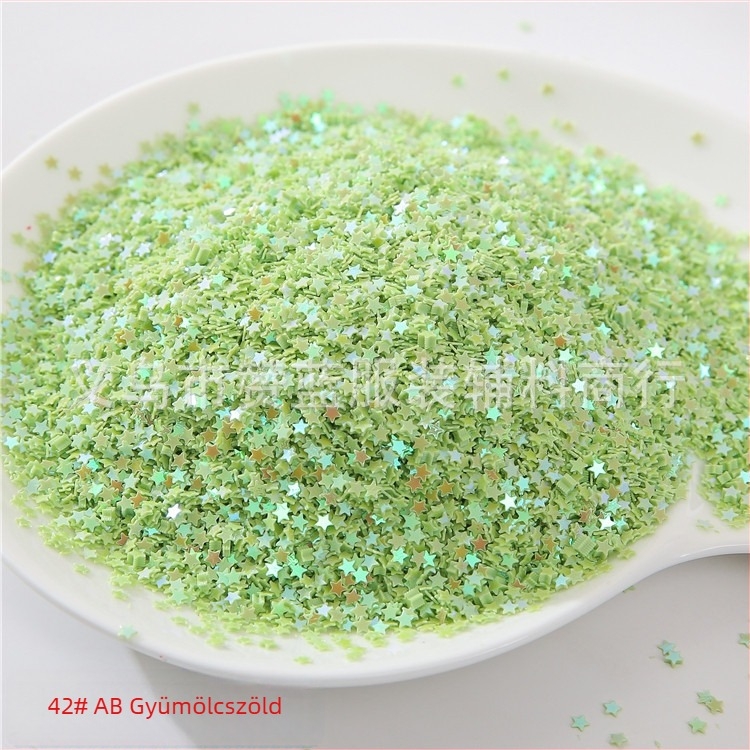 3 mm-es hatszögletű csillag alakú strasszok körmök díszítésére, díszítő gyöngyök, DIY kristály slime töltőanyag, UV ragasztó
