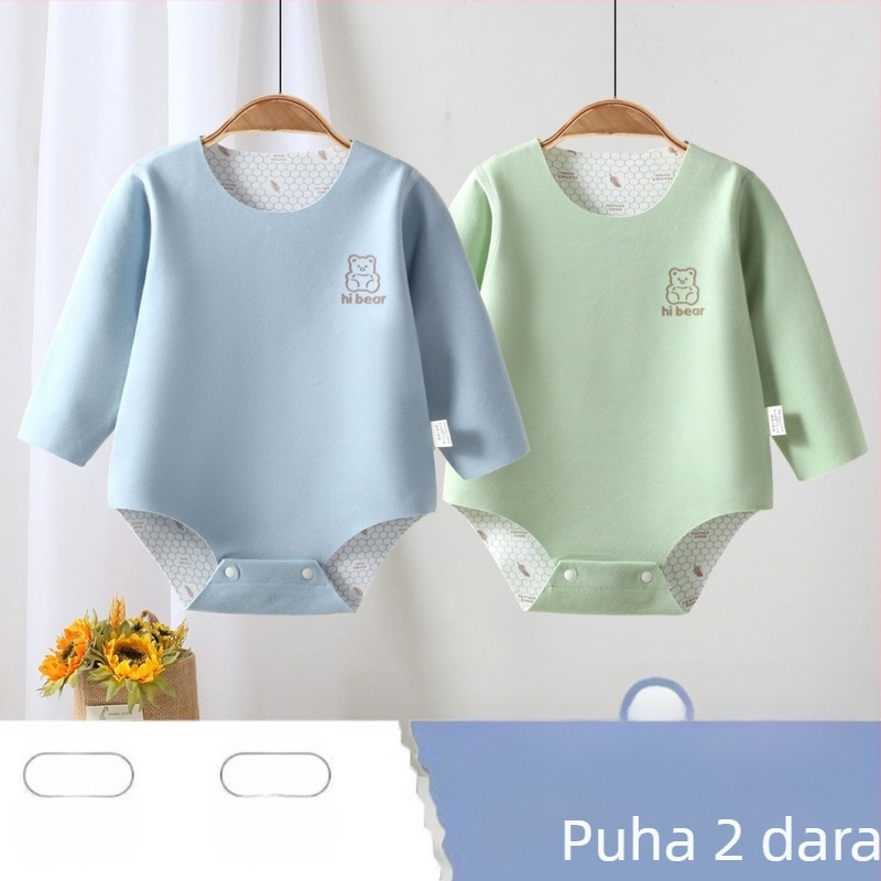 Uniszex újszülött rompers Corduroy anyagból, 96% nyúlszőr, hosszú ujjú, tavasz