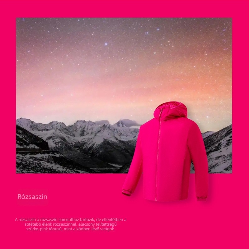 Kapucnis nylon kabát poliészter töltettel, könnyű téli dzseki cipzárral