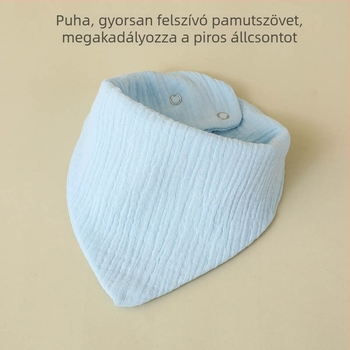 Nyálkendő csecsemők számára tiszta pamutból, légáteresztő, 360° fedettség, nedvszívó, betűs minta, uniszex