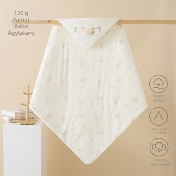 Újszülött ölelős takaró, 120 g, 100% pamut, poliészter töltés, ideális tavasszal/őszre/télre, minták: állatok, egyszínű, rajzfilmek
