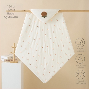 Újszülött ölelős takaró, 120 g, 100% pamut, poliészter töltés, ideális tavasszal/őszre/télre, minták: állatok, egyszínű, rajzfilmek