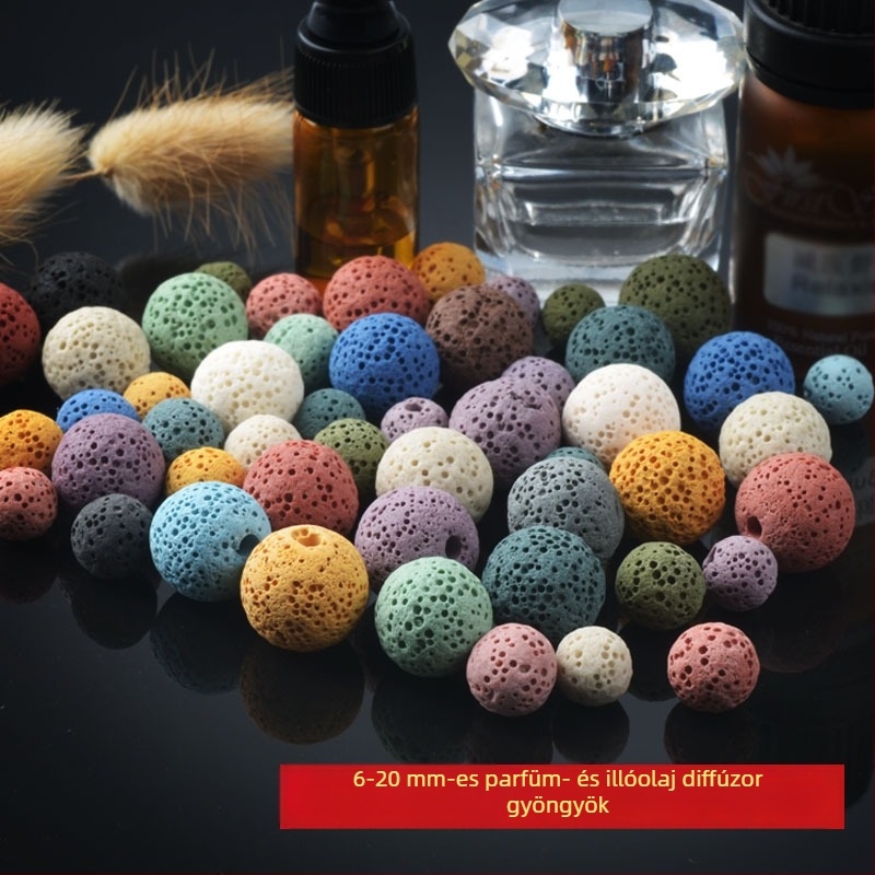 6-20 mm vulkáni kő aromagömbök diffúzorhoz, nem porózus, kézzel készült