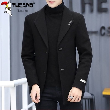 Corduroy kabát len alapanyagból, egyrészes záródás, öltöny gallér