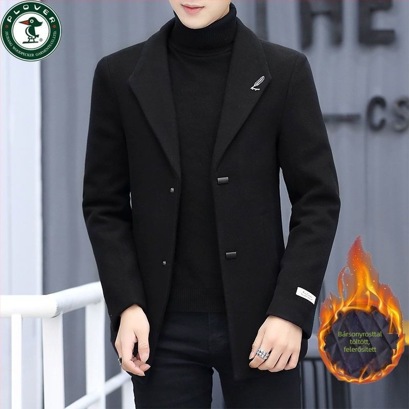 Corduroy kabát len alapanyagból, egyrészes záródás, öltöny gallér