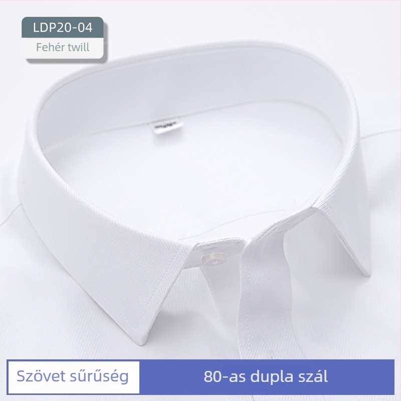 Férfi 100% pamut ing, vasalásmentes kivitel, anti gyűrődés, hosszú ujjú, négyszögletes gallér, üzleti viselet