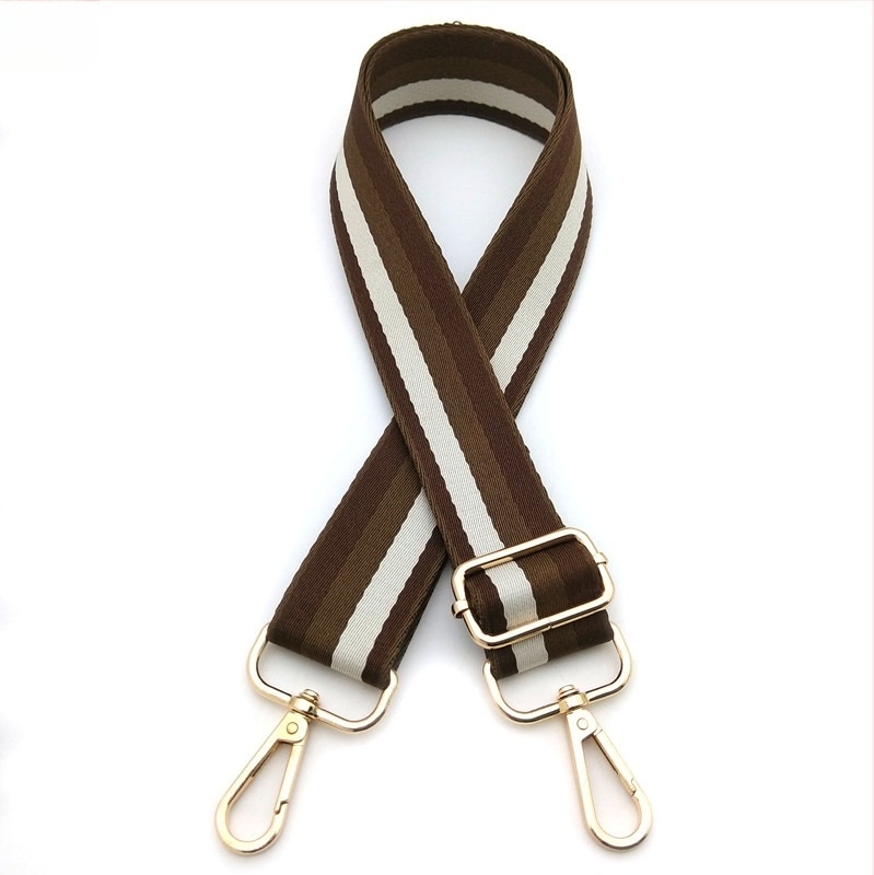 Színes csíkos táskavállpánt, állítható hosszú pótló vállpánt crossbody használathoz