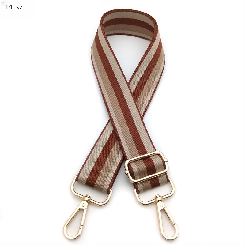 Színes csíkos táskavállpánt, állítható hosszú pótló vállpánt crossbody használathoz