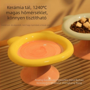 Macska tál, kerámia, Sheng bangrong márka, macskáknak, etetőtál háziállatok számára