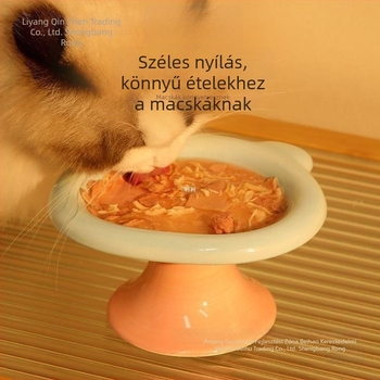 Macska tál, kerámia, Sheng bangrong márka, macskáknak, etetőtál háziállatok számára