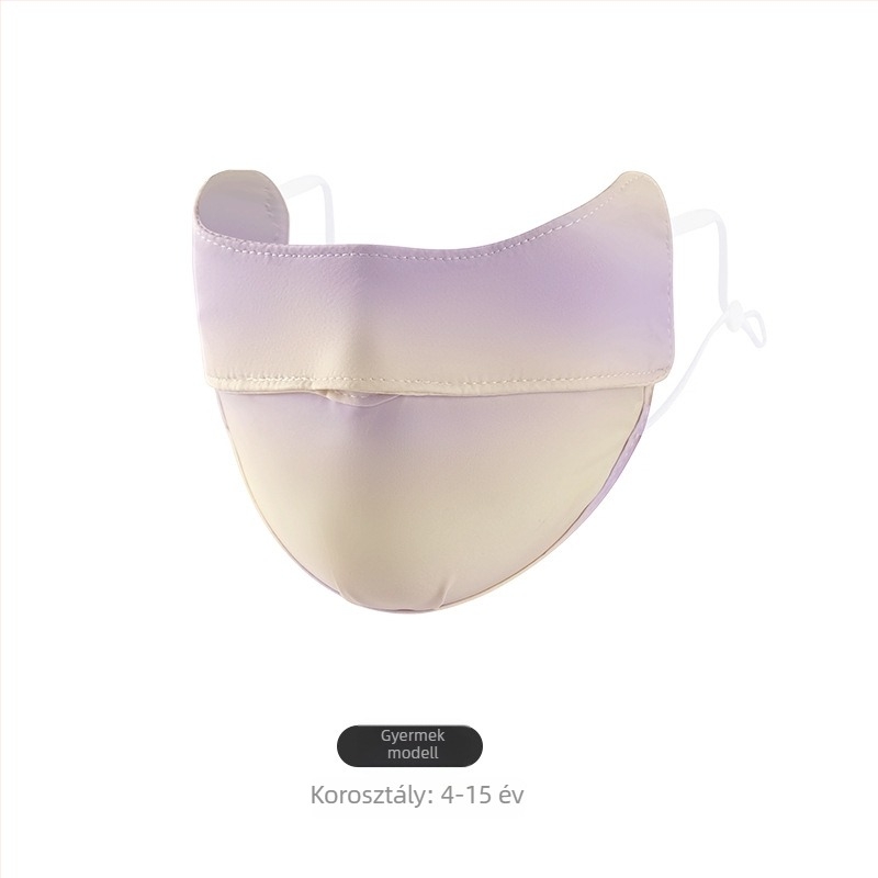 Gyerek Ice Silk maszk UV-védelem UPF50+, Cartoon mintás, fülön rögzítésű, szatén felület