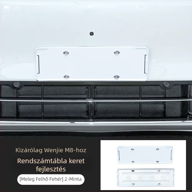 Wenjie M8 rendszámtábla keret (fejlesztett változat) – műanyag, teljes élű keret, kompatibilis 25 Wenjie M8 modelllel