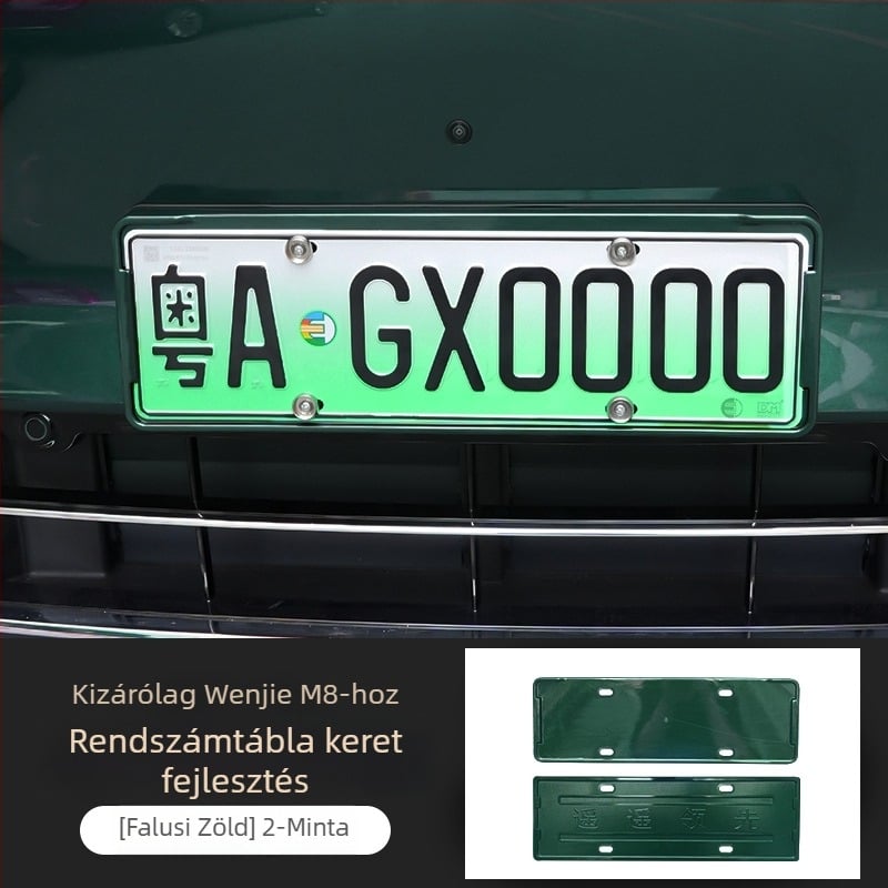 Wenjie M8 rendszámtábla keret (fejlesztett változat) – műanyag, teljes élű keret, kompatibilis 25 Wenjie M8 modelllel