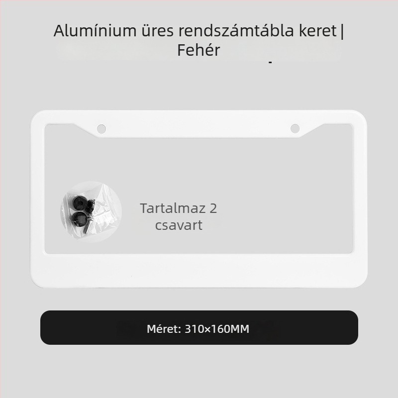 Rendszámtábla keret, műanyagból, kompatibilis minden modellhez, testreszabható