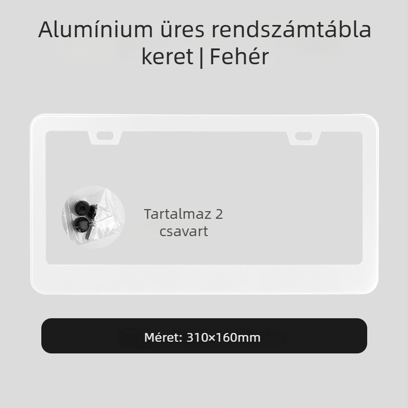 Rendszámtábla keret, műanyagból, kompatibilis minden modellhez, testreszabható