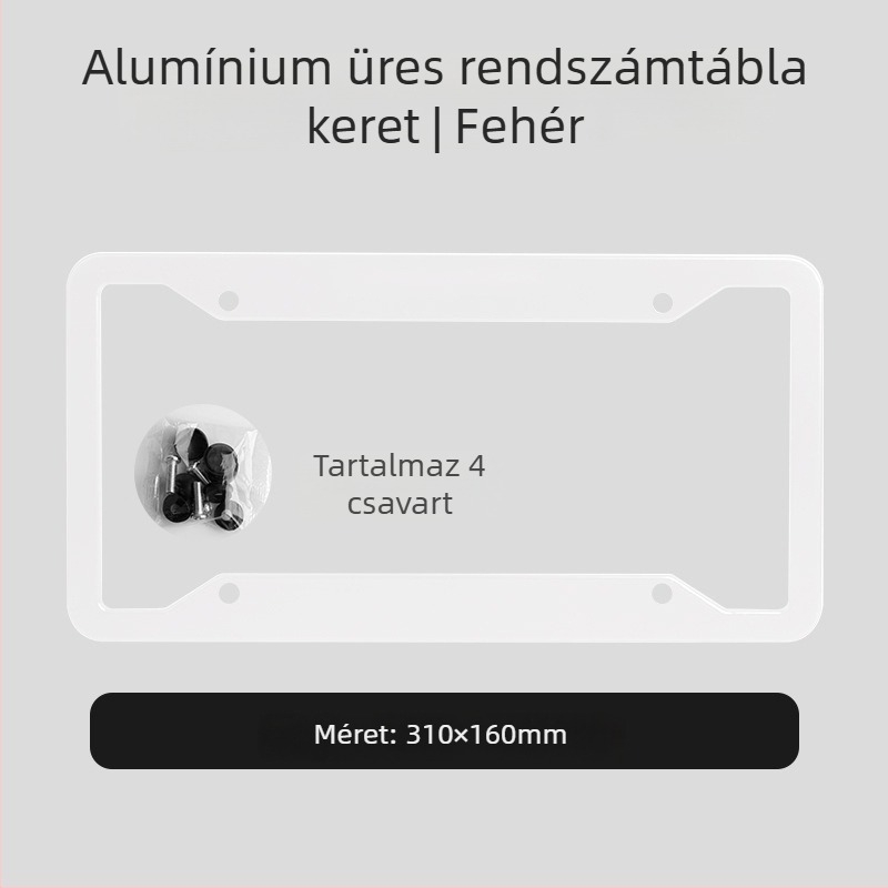 Rendszámtábla keret, műanyagból, kompatibilis minden modellhez, testreszabható