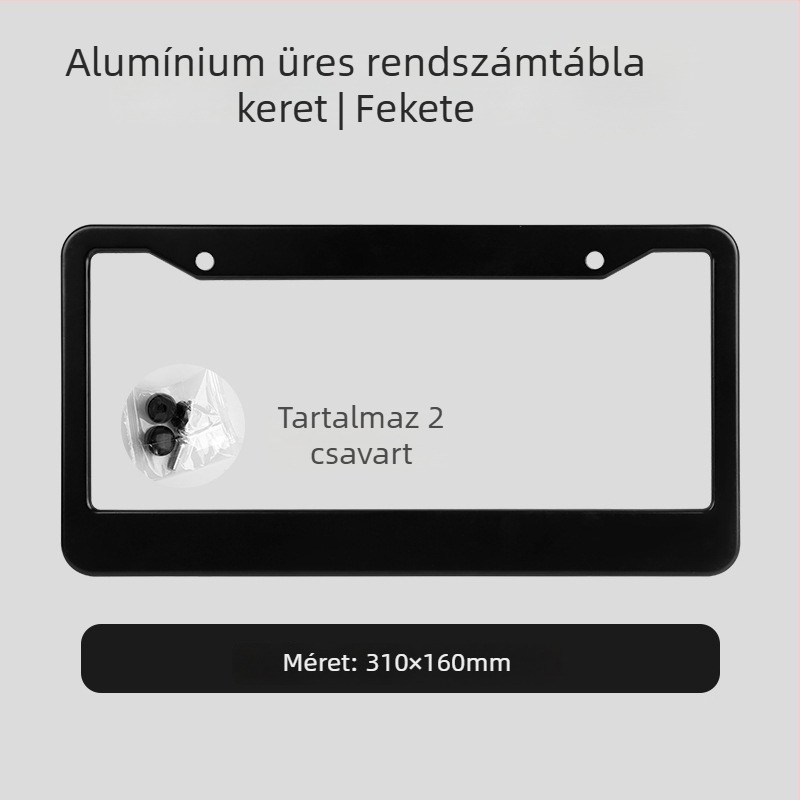 Rendszámtábla keret, műanyagból, kompatibilis minden modellhez, testreszabható