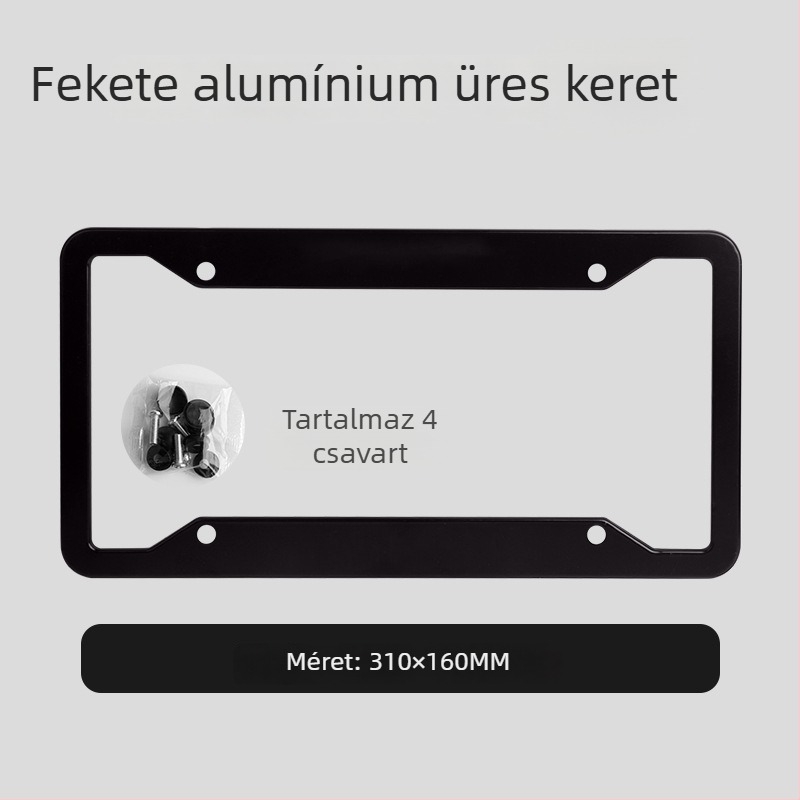 Rendszámtábla keret, műanyagból, kompatibilis minden modellhez, testreszabható