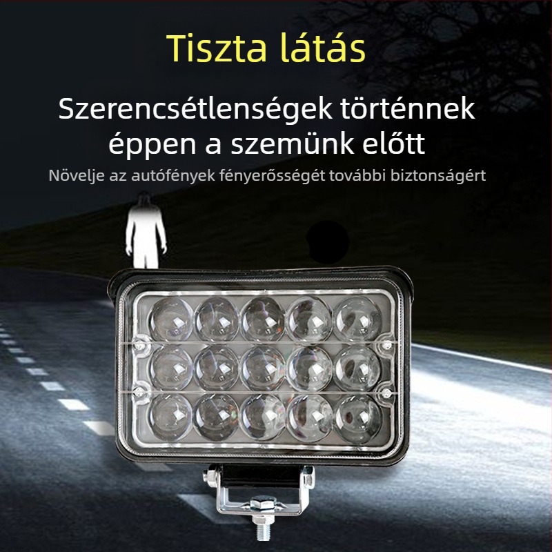 Teherautó LED spotlámpa, bemenet 12–80V, teljesítmény 20–160W, IP67, öntött alumínium ház