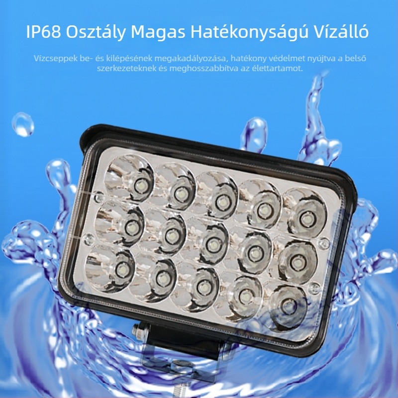Teherautó LED spotlámpa, bemenet 12–80V, teljesítmény 20–160W, IP67, öntött alumínium ház