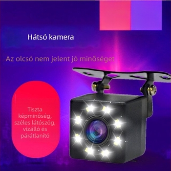 12V-os univerzális autóhátsó kamera, éjjellátó infravörös, vízálló, hátsó nézet-monitorozás
