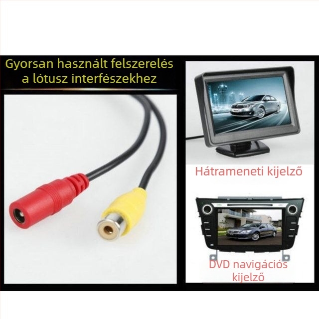12V-os univerzális autóhátsó kamera, éjjellátó infravörös, vízálló, hátsó nézet-monitorozás