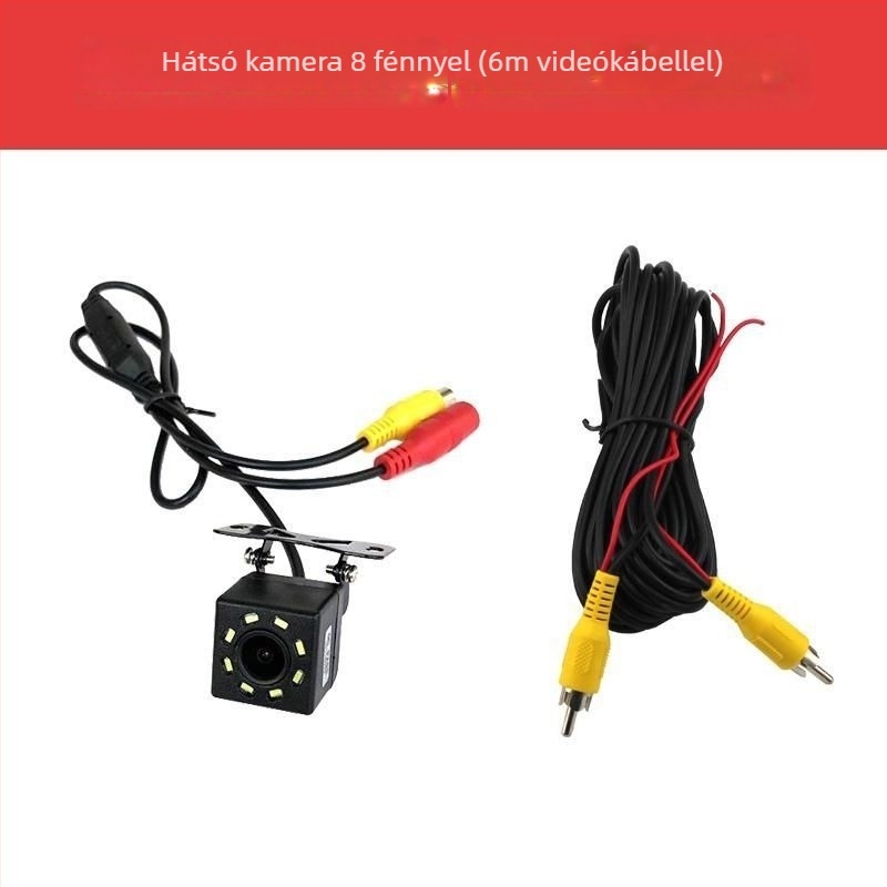 12V-os univerzális autóhátsó kamera, éjjellátó infravörös, vízálló, hátsó nézet-monitorozás