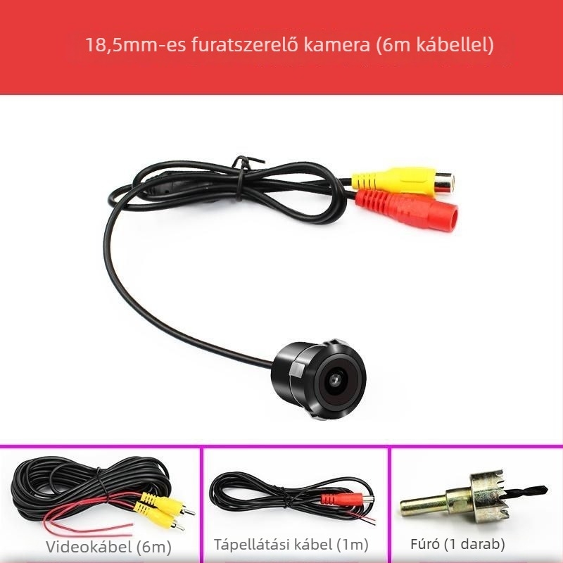 12V-os univerzális autóhátsó kamera, éjjellátó infravörös, vízálló, hátsó nézet-monitorozás
