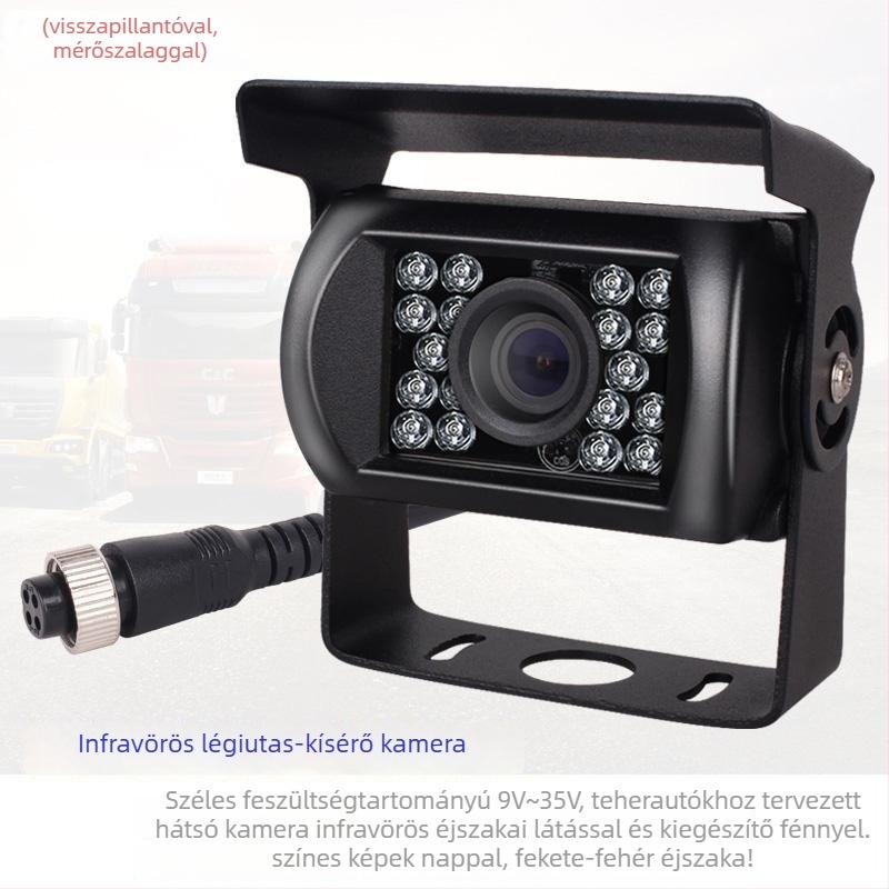 12V-os univerzális autóhátsó kamera, éjjellátó infravörös, vízálló, hátsó nézet-monitorozás