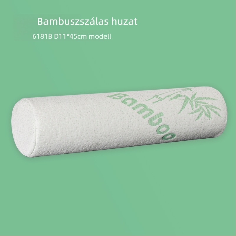 Memóriahabos hengerpárna a nyak és a deréktámaszhoz, hosszú trakciós párna lassú visszatéréssel