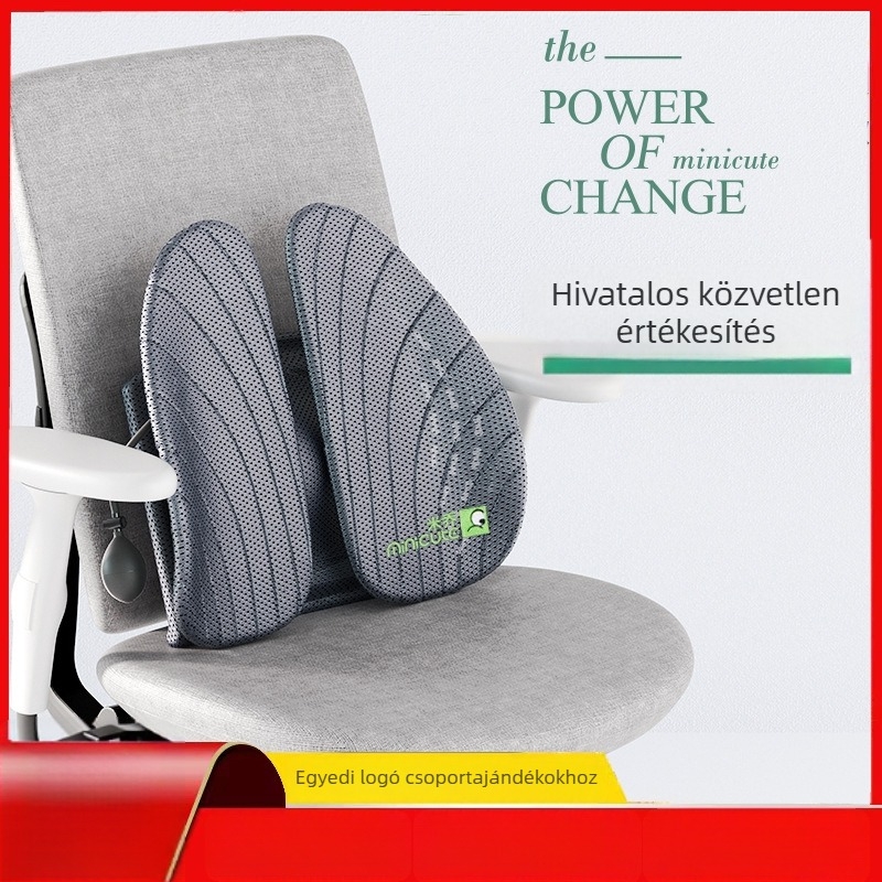 Ergonomikus deréktámaszos irodai párna, ABS anyagból, logó nyomtatás lehetséges, hosszú üléshez alkalmas