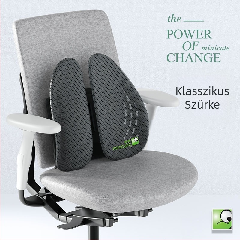 Ergonomikus deréktámaszos irodai párna, ABS anyagból, logó nyomtatás lehetséges, hosszú üléshez alkalmas
