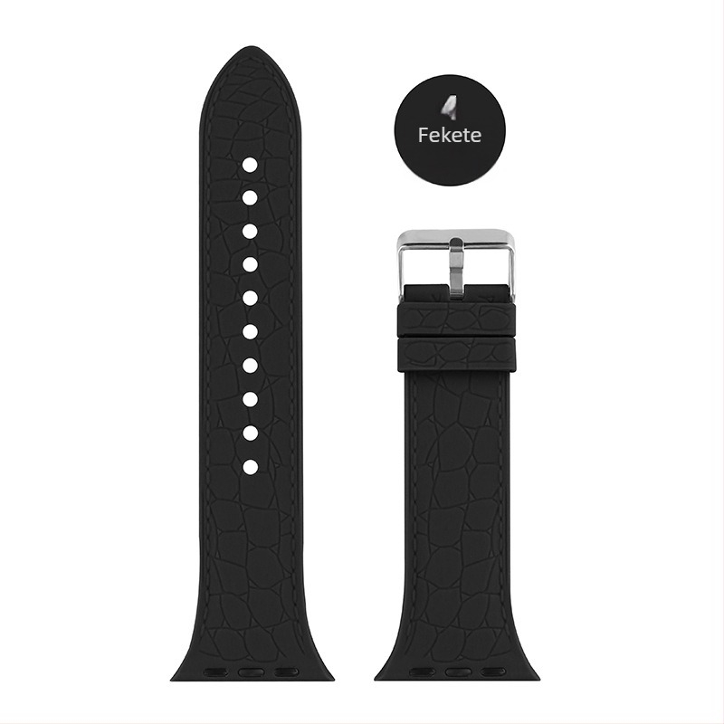 Szilikon csuklópánt Apple Watch 38/39/40mm lychee-textúrával SE/Series 6/7/8
