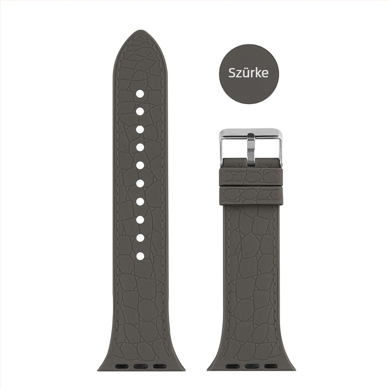 Szilikon csuklópánt Apple Watch 38/39/40mm lychee-textúrával SE/Series 6/7/8