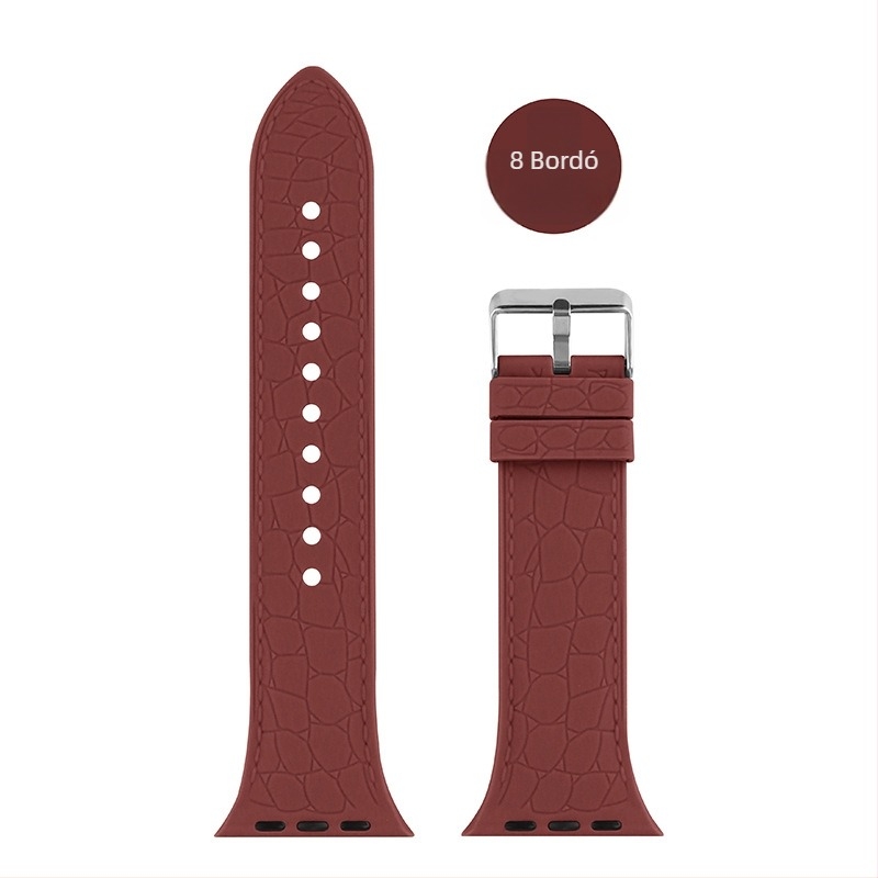 Szilikon csuklópánt Apple Watch 38/39/40mm lychee-textúrával SE/Series 6/7/8
