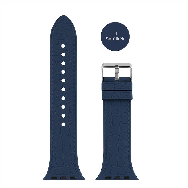 Szilikon csuklópánt Apple Watch 38/39/40mm lychee-textúrával SE/Series 6/7/8