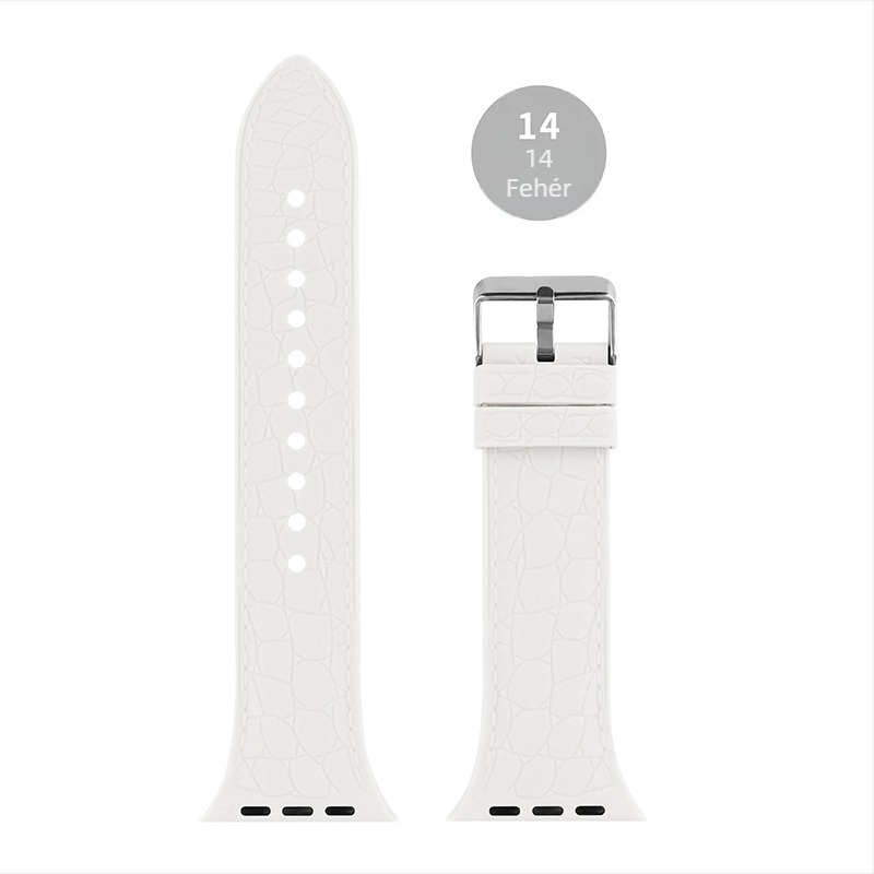 Szilikon csuklópánt Apple Watch 38/39/40mm lychee-textúrával SE/Series 6/7/8