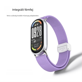 Nylon szövésű elasztikus karpánt mágneses csattal Mi Band 10-hez, 14 mm szélesség