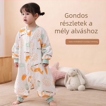 Babának való alvózsák külön lábakkal, 100% pamut, antibakteriális, nedvességelvezető, tavasz–őszre