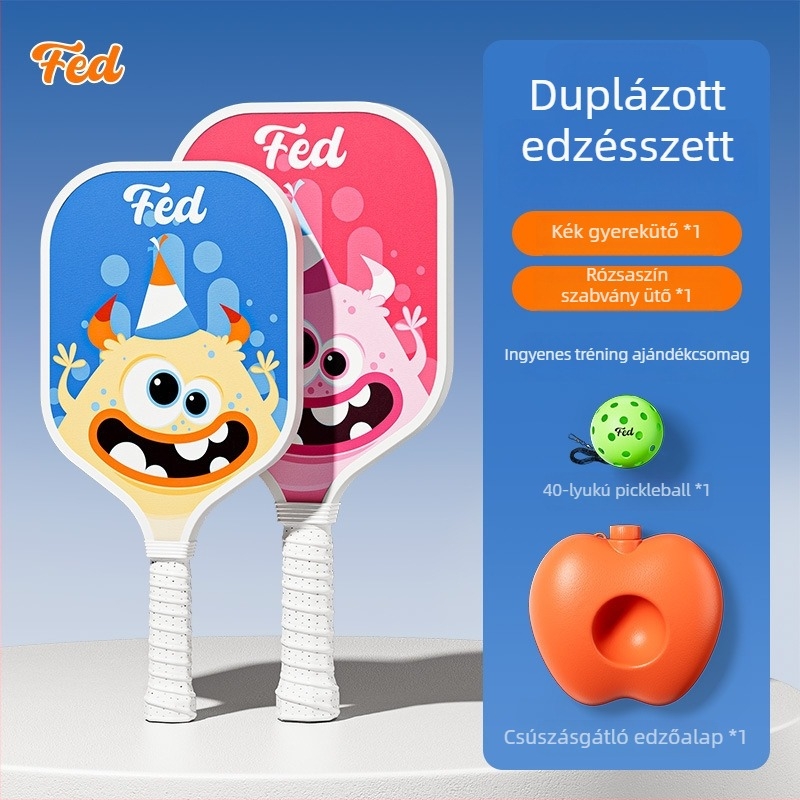 Pickleball ütő készlet kezdőknek – kültéri gyerekeknek, Fiberglass, 200 g, Feltun