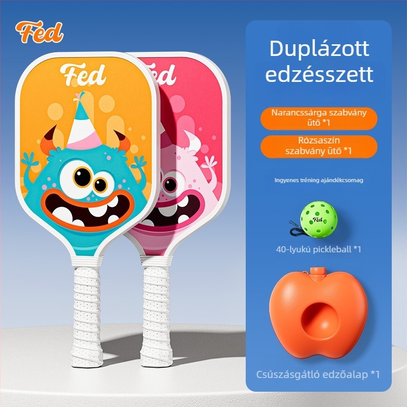 Pickleball ütő készlet kezdőknek – kültéri gyerekeknek, Fiberglass, 200 g, Feltun