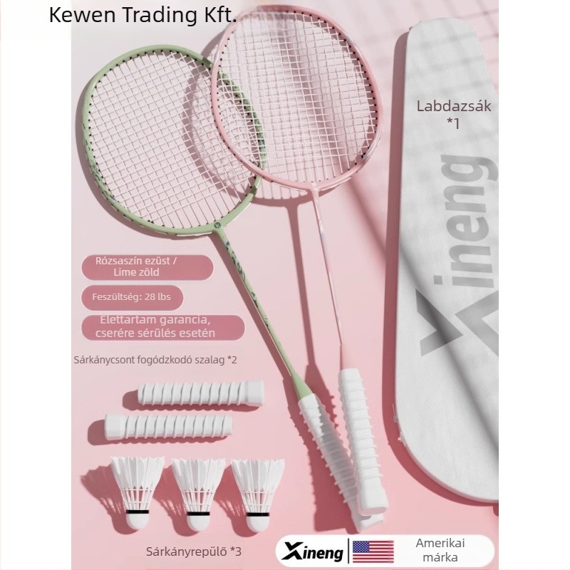 Kewen tollaslabdaütő – teljes szénszálas váz, tömeg 75–79 g, markolat vastagsága G-3, közepes keménység