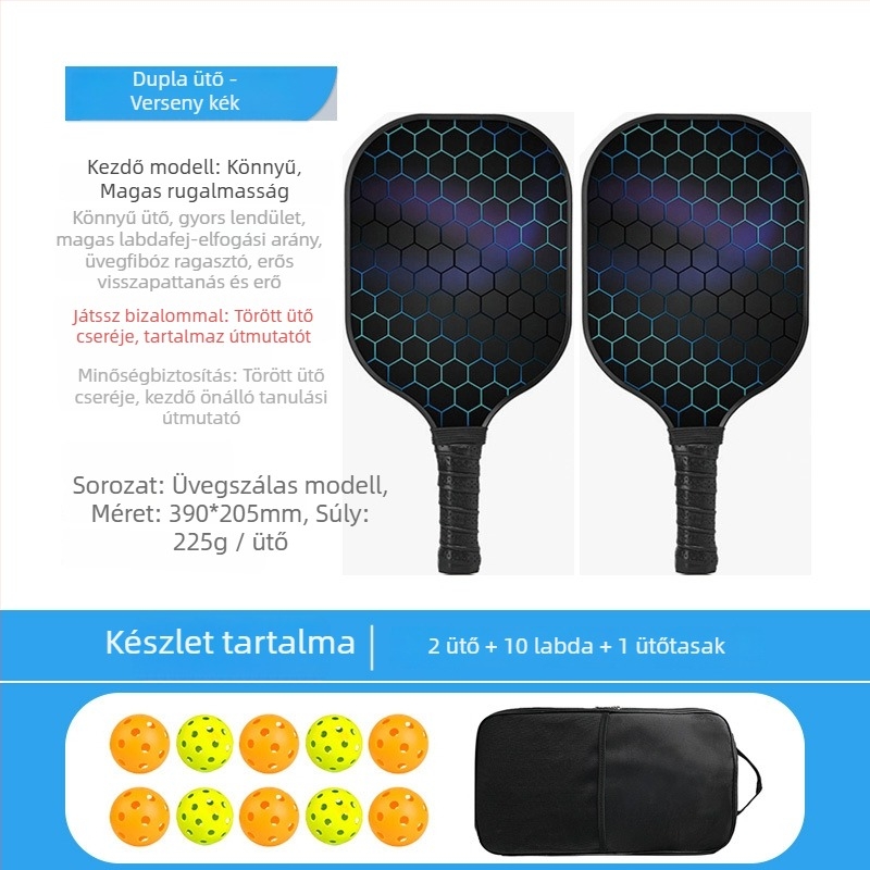 Üvegszálas pickleball ütő készlet, méhsejt-maggal, Ugin márka, súly 500 g