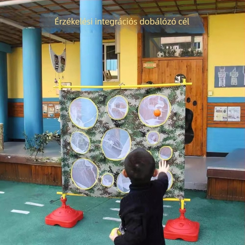 Homokzsák dobó cél tábla hálós anyagból — óvoda-szenzoros integrációs játék, kültéri testnevelés 4–6 éveseknek