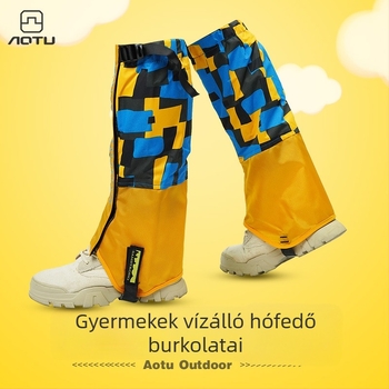 Gyerekeknek szánt nejlon sívédő lábszárvédők, vízállóak, ellenállóak a homokkal szemben, testreszabhatóak, kültéri lábvédők