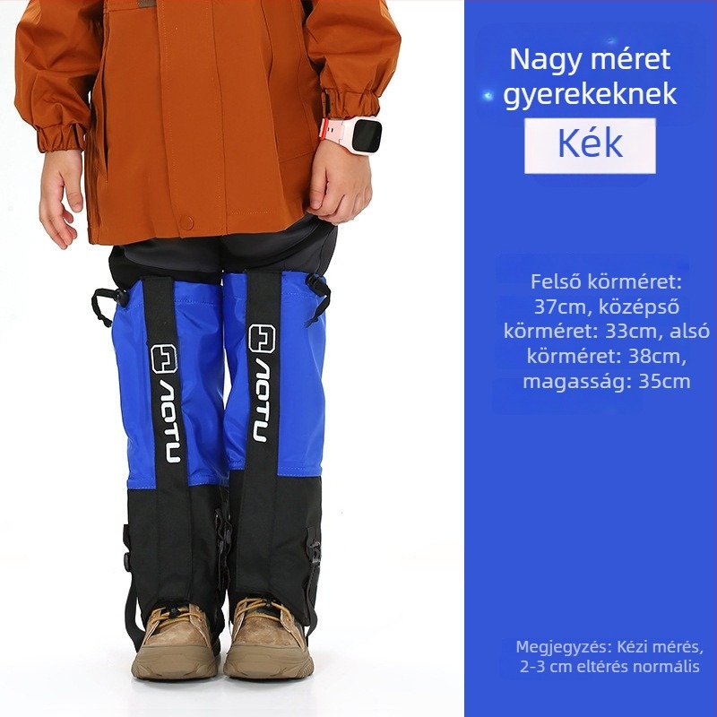 Gyerekeknek szánt nejlon sívédő lábszárvédők, vízállóak, ellenállóak a homokkal szemben, testreszabhatóak, kültéri lábvédők
